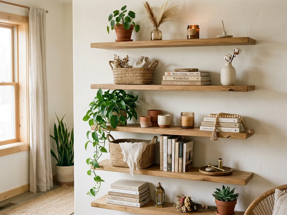 Boho Shelf Styling with Decor Finds for 10 boho home decor amazon finds you need now